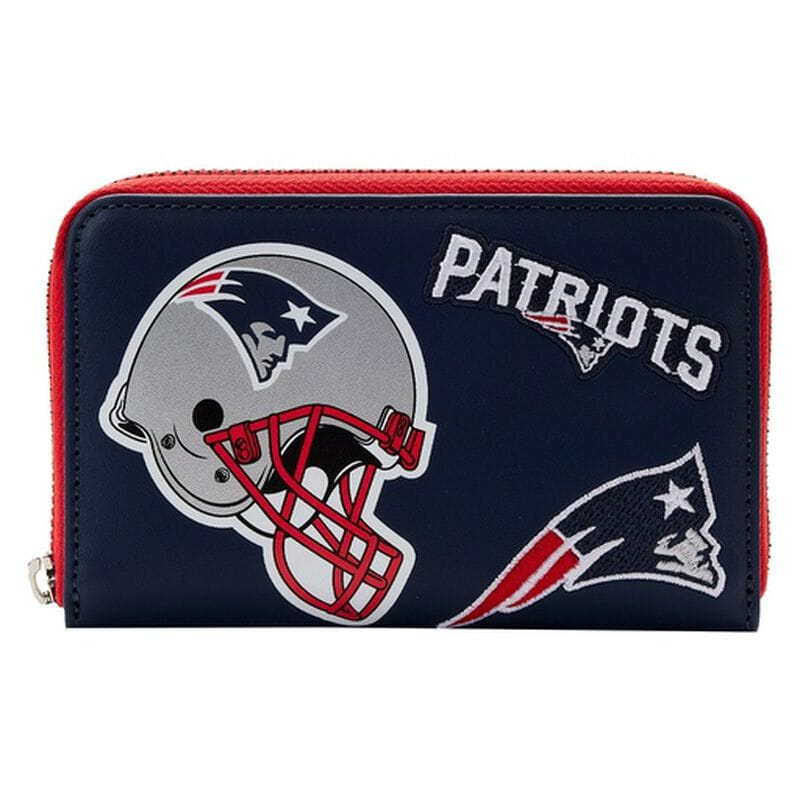 Portefeuille zippé avec patchs NFL New England Patriots noir 653534