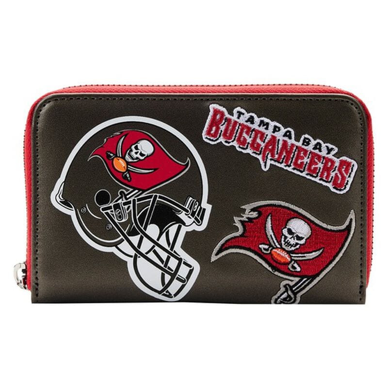 NFL Tampa Bay Buccaneers Patches Portefeuille Zippé Gris 653503