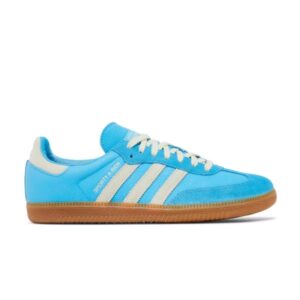 Baskets Sporty & Rich x adidas Samba OG Blue Rush Doré IE6975