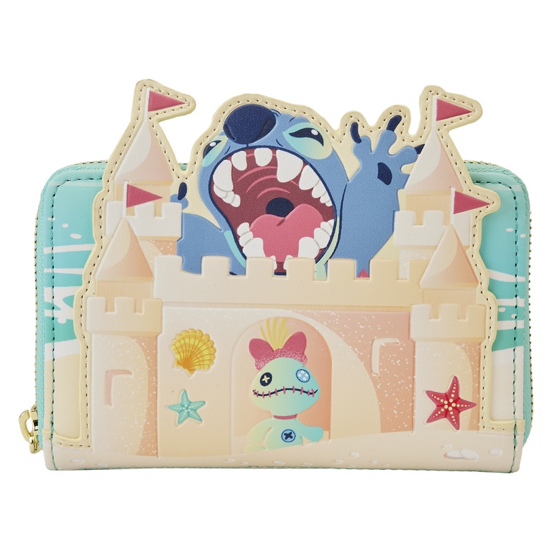 Portefeuille zippé Stitch Sandcastle Beach Surprise 643583