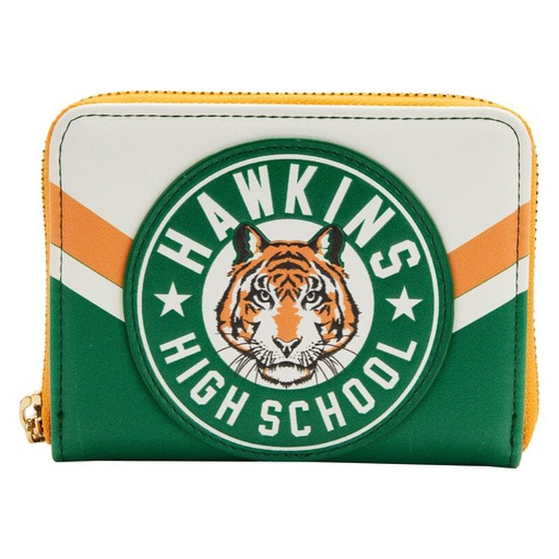 Stranger Things Hawkins Portefeuille zippé haut vert 652558