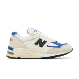 Baskets Teddy Santis x New Balance 990v2 Made in USA Blanc Bleu Rouge M990WB2