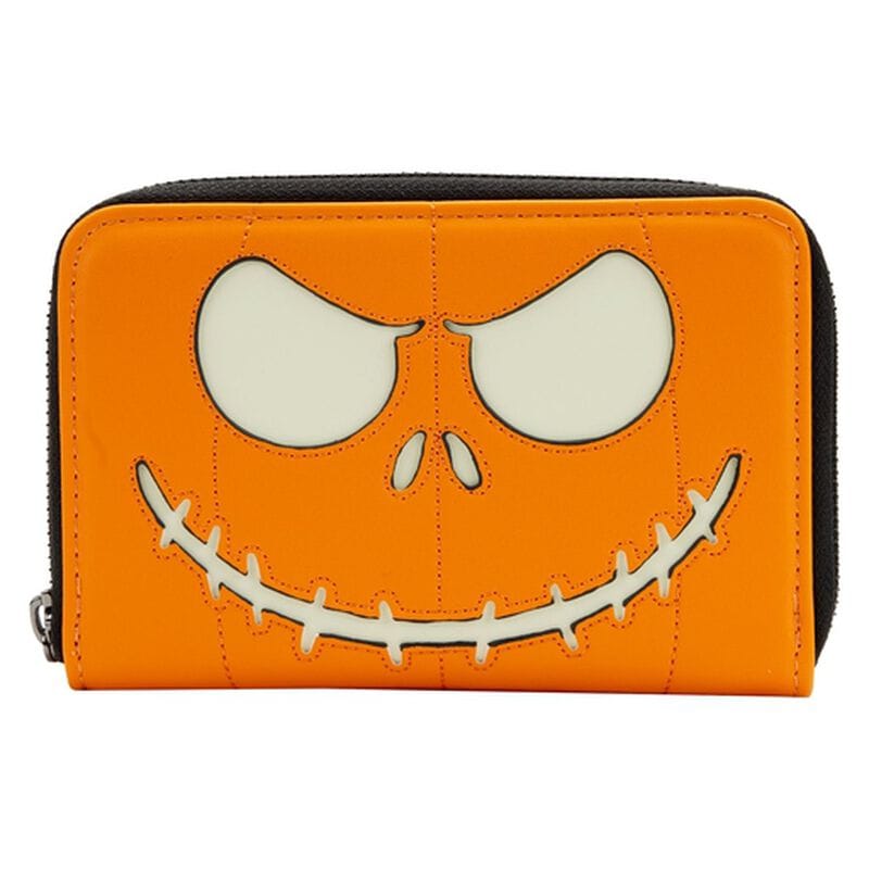 L'Étrange Noël de monsieur Jack Skellington Glow Portefeuille zippé Orange 653470
