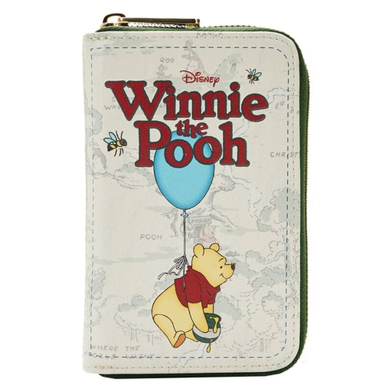 Winnie l'ourson couverture de livre classique portefeuille zippé 652026
