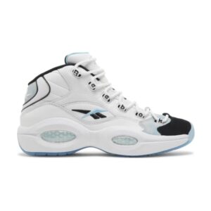 Baskets Anuel AA x Reebok Question Mid Double Toe Caribbean Sky Bleu IF7394