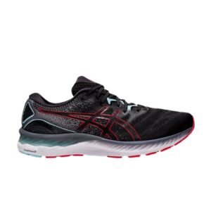 Asics Gel Nimbus 23 2E Large Noir Rouge Électrique 1011B006 007