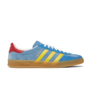 Gucci x adidas Gazelle Baskets en daim bleu clair Crème 707848 9STU0 4860