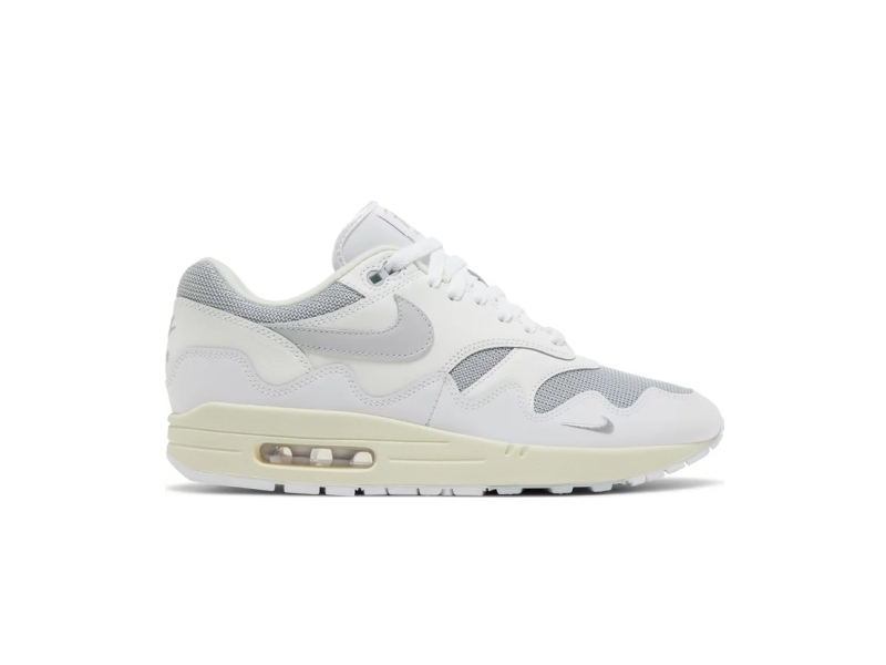 Patta x Nike Air Max 1 Blanc Blanc/Platine pur/Argent métallique DQ0299 100 Patta x Nike Air Max 1 Blanc Blanc/Platine pur/Argent métallique DQ0299 100
