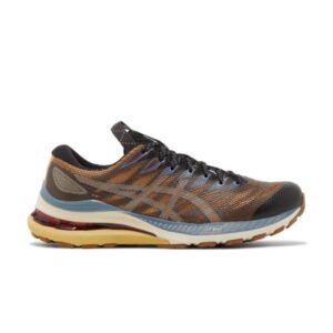 Baskets Wmns Asics FN3-S Gel Kayano 28 Anthracite Or Antique Blanc 1202A261 001