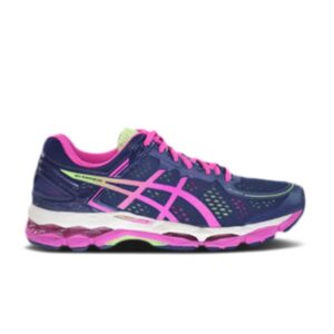 Baskets Wmns Asics Gel Kayano 22 Wide Indigo Bleu Rose Glow T598N 4935