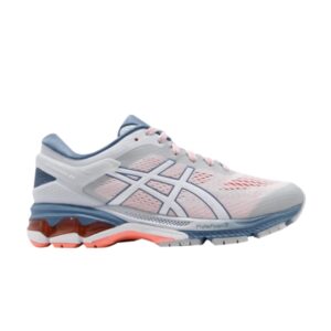 Baskets Wmns Asics Gel Kayano 26 Wide Blanc Bleu Vert 1012A459 021