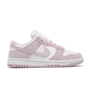 Baskets Wmns Nike Dunk Low Rose Corduroy Blanc/Rose Mousse FN7167 100