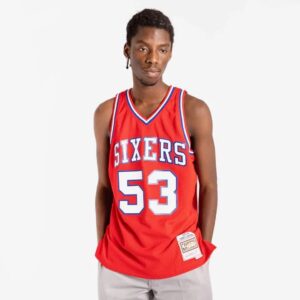 Maillot de basket-ball 1979-80 Philadelphia 76ers Darryl Dawkins # 53 Swingman Hardwood Classics Maillot rouge 695002