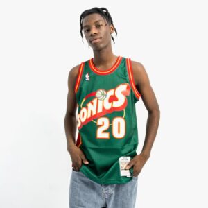Maillot de basket-ball 1995-96 Seattle Supersonics Gary Payton #20 Swingman Hardwood Classics Maillot vert 695219