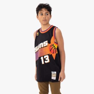 Maillot de basket-ball 1996-97 Phoenix Suns Steve Nash # 13 Jeunesse Swingman Hardwood Classics Maillot noir Noir 694533