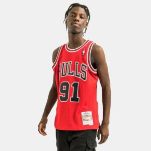 Maillot de basket-ball 1997-1998 Chicago Bulls Dennis Rodman # 91 Swingman Hardwood Classic Rouge Jersey 692549
