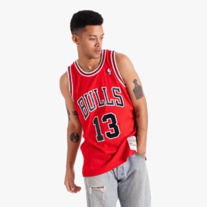 Maillot de basket-ball 1997-1998 Chicago Bulls Luc Longley # 13 Swingman Hardwood Classic Rouge Jersey 692585