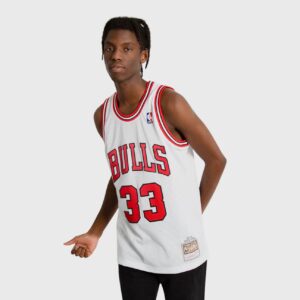 Maillot de basket-ball 1997-1998 Chicago Bulls Scottie Pippen # 33 Swingman Hardwood Classic Blanc Jersey 693336