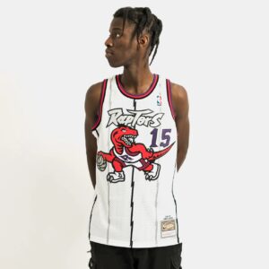 Maillot de basket-ball 1998-99 Toronto Raptors Vince Carter # 15 Swingman Hardwood Classics Maillot blanc 695353