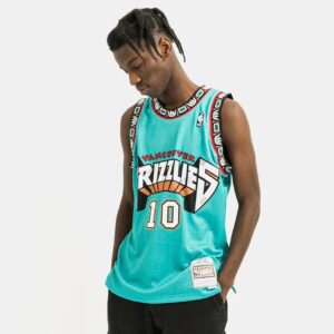 Maillot de basket-ball 1998-99 Vancouver Grizzlies Mike Bibby # 10 Swingman Hardwood Classics Sarcelle Jersey 695389