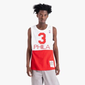 Maillot de basket-ball 2003-04 Philadelphia 76ers Allen Iverson # 3 Swingman Hardwood Classics Blanc Rouge Jersey 694653