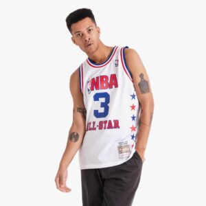 Maillot de basket-ball 2003 All Star Game Allen Iverson #3 Swingman Hardwood Classics maillot blanc 694701