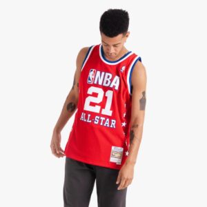 Maillot de basket-ball 2003 All Star Game Kevin Garnett #21 Swingman Hardwood Classics maillot rouge 694282