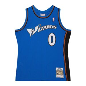 Maillot de basket-ball 2004-05 Washington Wizards Gilbert Arenas #0 Swingman Hardwood Classics Maillot bleu 695417