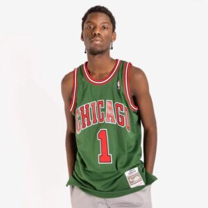 Maillot de basket-ball 2008-09 Chicago Bulls Derrick Rose #1 Swingman Hardwood Classic Green Jersey 693352