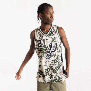 Maillot de basket-ball 2013-14 San Antonio Spurs Tim Duncan # 21 Swingman Hardwood Classics Camo Jersey 695171