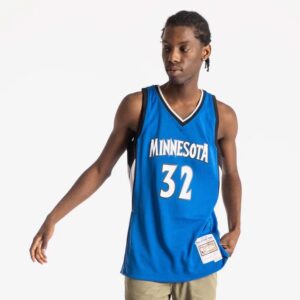 Maillot de basket-ball 2015-16 Minnesota Timberwolves Karl-Anthony Towns # 32 Swingman Hardwood Classics Maillot bleu 694265