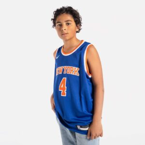 Maillot de basket-ball 2021-22 New York Knicks Derrick Rose #4 Youth Swingman Icon Edition Maillot Bleu Violet 694071