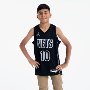 Maillot de basket-ball 2023-24 Brooklyn Nets Ben Simmons #10 Youth NBA Swingman Statement Edition Maillot noir noir 696668