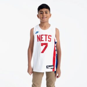 Maillot de basket-ball 2022-2023 Brooklyn Nets Kevin Durant #7 Jeunesse NBA Swingman Classic Edition Maillot Blanc Blanc 692239