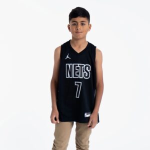 Maillot de basket-ball 2022-2023 Brooklyn Nets Kevin Durant #7 Jeunesse NBA Swingman Statement Edition Maillot Noir Noir 692360