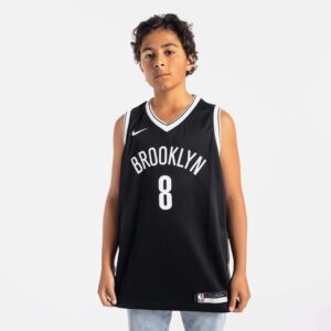 Maillot de basket-ball 2022-2023 Brooklyn Nets Patty Mills #8 Youth Swingman Icon Edition Maillot noir noir 692115