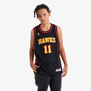 Maillot de basket-ball 2023-24 Atlanta Hawks Trae Young #11 Youth Swingman Statement Edition Maillot noir noir 696228