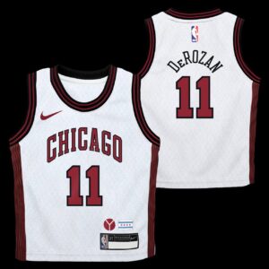 Maillot de basket-ball 2022-23 Chicago Bulls DeMar DeRozan #11 Boys City Edition Maillot blanc blanc 692530