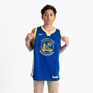 Maillot de basket-ball 2022-23 Golden State Warriors Stephen Curry #30 Youth Icon Edition Maillot bleu bleu 693478