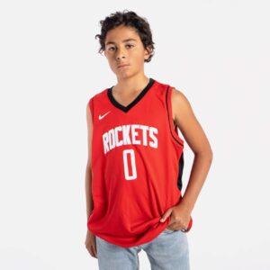 Maillot de basket-ball 2022-23 Houston Rockets Jalen Green #4 Youth Swingman Icon Edition Maillot rouge rouge 693447