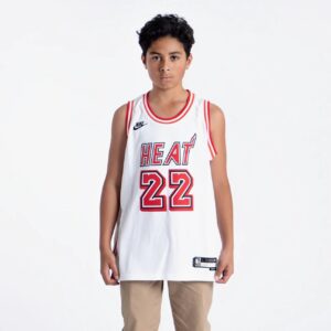 Maillot de basket-ball 2022-23 Miami Heat Jimmy Butler #22 Youth Swingman Classic Edition Maillot blanc blanc 693792