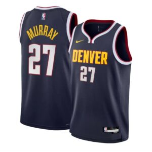 Maillot de basket-ball 2023-24 Denver Nuggets Jamal Murray #27 Youth Swingman Icon Edition Maillot bleu marine 695493