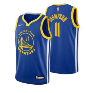 Maillot de basket-ball 2023-24 Golden State Warriors Klay Thompson #11 Youth Swingman Icon Edition Maillot bleu bleu 695487