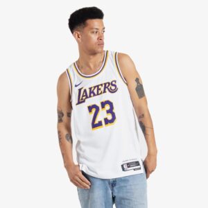Maillot de basket-ball 2023-24 Los Angeles Lakers LeBron James #23 Swingman Association Edition Maillot blanc 691462
