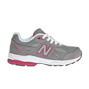 Baskets New Balance 990v3 Big Kid Gris Rose Noir KJ990GPG