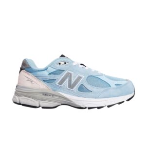Baskets Wmns New Balance 990v3 Made In USA Bleu Bébé Blanc W990BW3