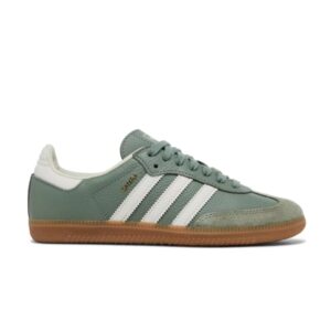 Baskets Wmns adidas Samba OG Argent Vert Gum Noir IE7011