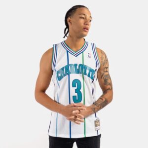 Maillot de basket-ball 1988-89 Charlotte Hornets Rex Chapman # 3 Swingman Hardwood Classics Maillot blanc 696345