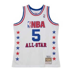 Maillot de basket-ball 2003 All Star Game Jason Kidd #5 Swingman Hardwood Classics maillot blanc 696078