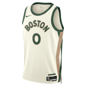 Maillot de basket-ball 2023-24 Boston Celtics Jayson Tatum #0 Swingman City Edition Maillot blanc rouge 697181